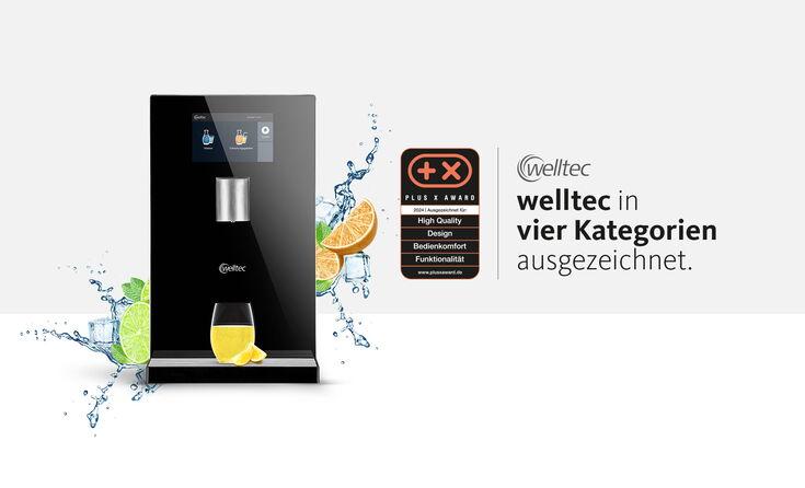 PLUS X AWARD für Wasserspender welltec AQUA Choice