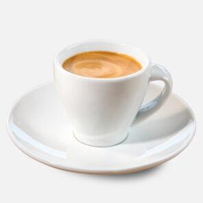 ein Espresso Lungo in einer weißen Kaffee Partner Tasse